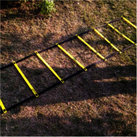 Apg Super Speed Agility Ladder - 8m Length With 20 Durable Plastic Rungs, Waterproof Yellow Design For Enhanced Speed And Coordination