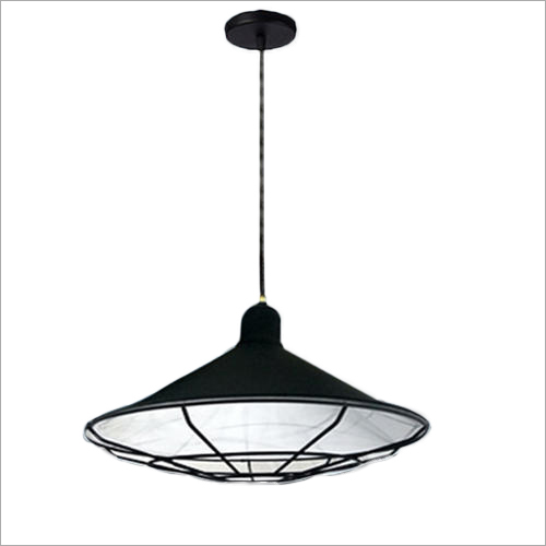 Iron Pendant Hanging Light - Cast Iron, 16 Inch Diameter, Black, Polished Finish | Elegant Design, Soothing Aura, Durable