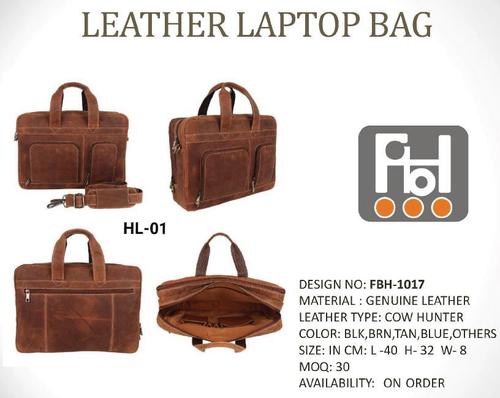 Adjustable Shoulder Leather Laptop Bag