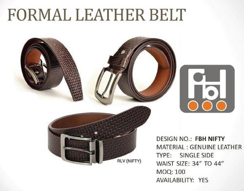 Men's Dark Brown Leather Belt