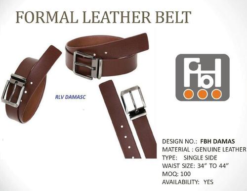 Mens Leather Single Side Formal Belt