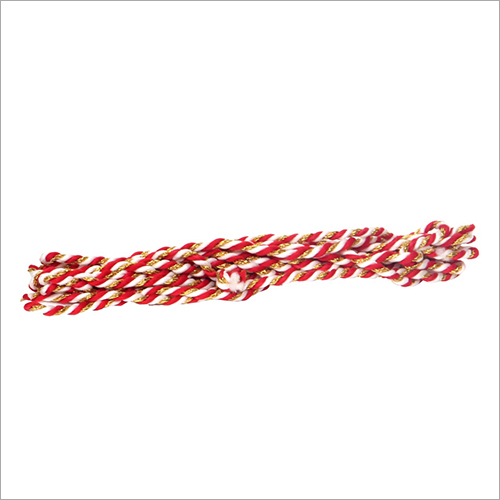 Pooja Kalawa - Cotton Thread, 1 Meter Length, 2mm Diameter, Red Color | High Tensile Strength for Wrist Tying in Pooja and Havan Ceremonies