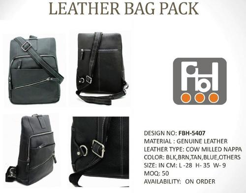 Leather Bagpack Bag