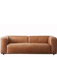 Three Seater Cushion Leather Sofa