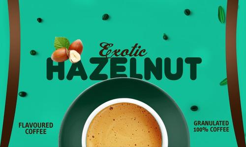 Hazelnut flavoured coffee
