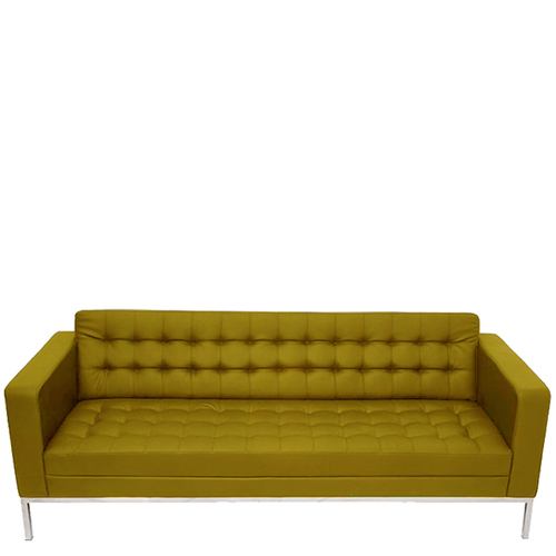 Leather Three Seater Cushion Sofa Leather Three Seater Cushion Sofa