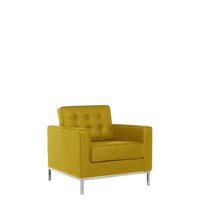 Leather Single Seater Cushion Sofa