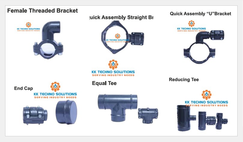 Modular Compressed Air Pipe Fittings - Color: Blue