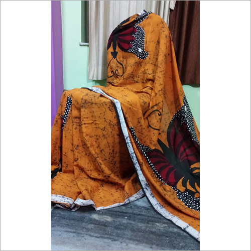 Ladies Malmal Cotton Saree - Printed Design, All-Season Wear with Attractive Colors and Long-Lasting Shine