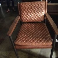 Armrest leather chair