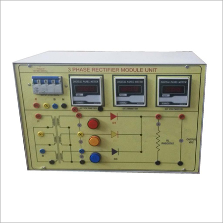 Al-e313 Three Phase Half-full Wave Uncontrolled Rectifier Trainer