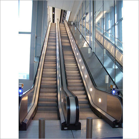 Escalator With Railing - Galvanized Steel 50-100mm Step Width | AC/DC Electric Drive Advanced Safety Features