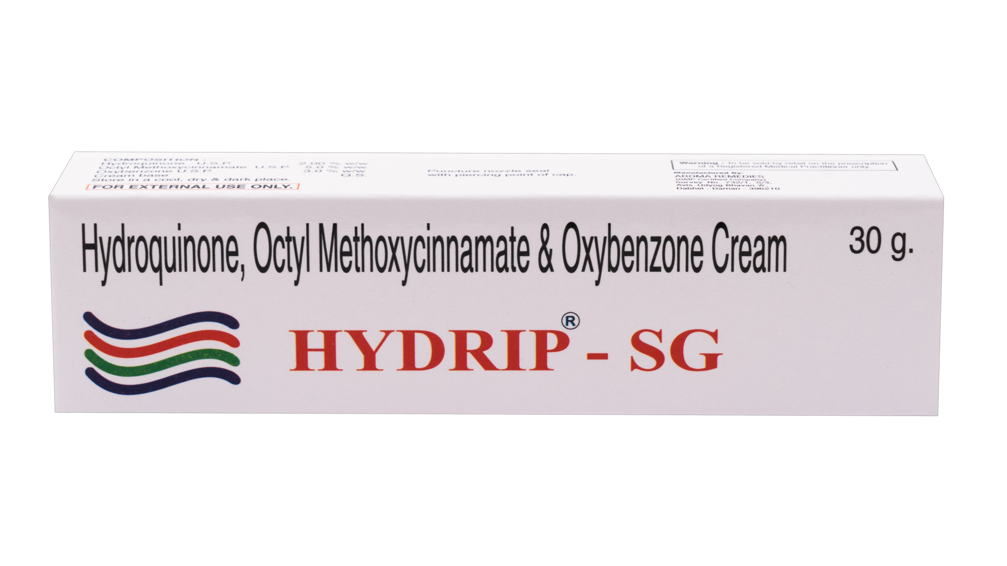Hydroquinone , Octyl methoxycinnamate ,Oxybenzone