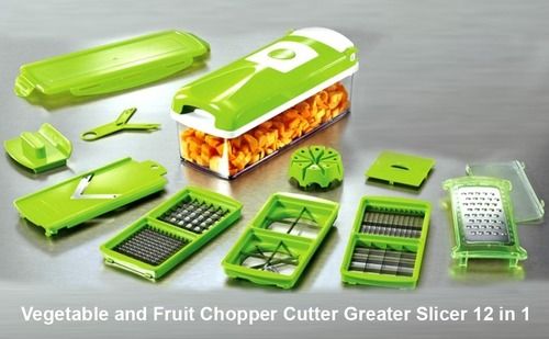 White + Green 12 In 1 Vegetable Slicer