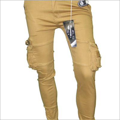 Mens Stretchable Plain Cargo