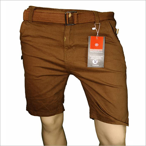 Mens Half Pant - Cotton Blend, Multiple Sizes, Brown | Zipper Closure, Adjustable Waist, Two Side Pockets, Comfortable Fit, Durable, Stylish Design