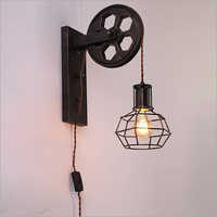 Retro Iron Wall Sconce - Metal Material, Durable & Easy To Clean Finish | Ideal For Home And Hotel Use