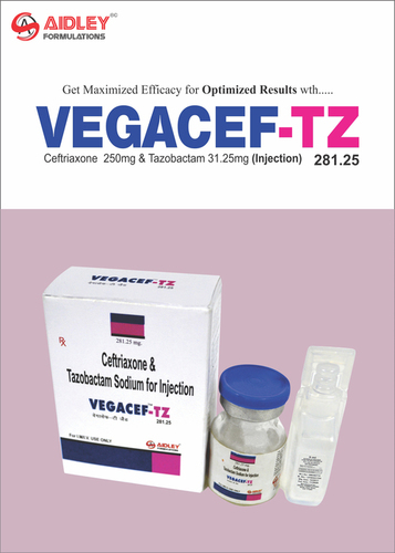 Injection Ceftriaxone 250mg +Tazobactam 31.25mg