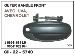 Outer Handle Front AVEO, UVA, CHEVROLET LH/RH