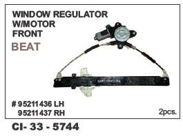 Window Regulator W/Motor Front BEAT L/R