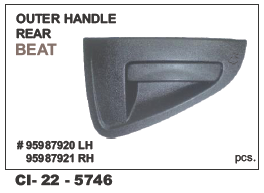 Outer Handle Rear BEAT L/R - 4 Wheeler Compatible, Warranty Included | Durable Design, Easy Installation, Reliable Performance