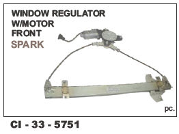 Window Regulator W/Motor Front Spark L/R Vehicle Type: 4 Wheeler