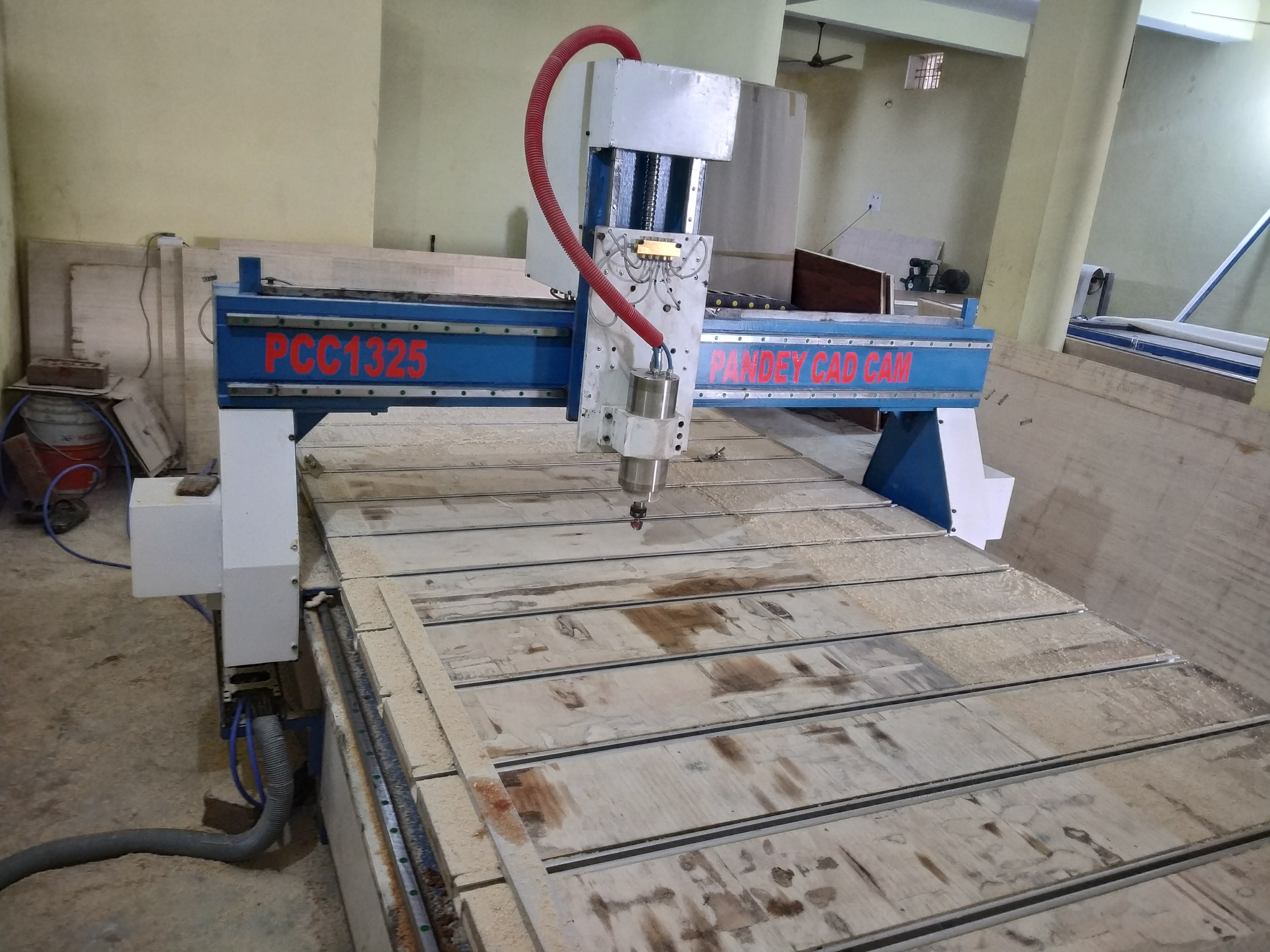 wood,mdf, wpc, corian ,marble, acrylics And all types of non metals 2D & 3D working machine