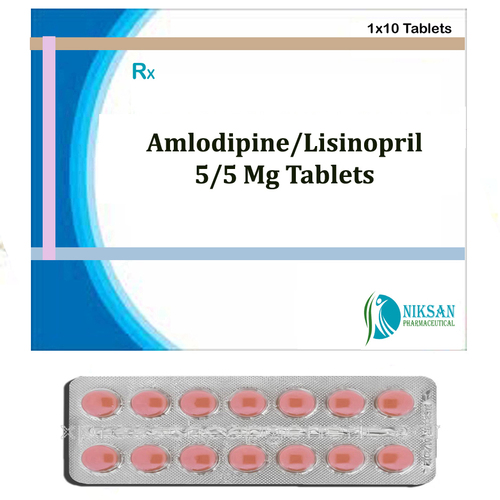 Amlodipine 5 Mg Lisinopril 5 Mg Tablets