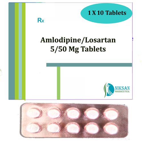 Amlodipine 5 Mg Losartan 50 Mg Tablets