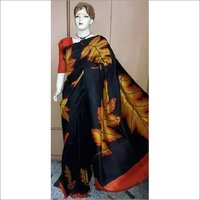 Murshidabad Silk Hand Painted Sarees