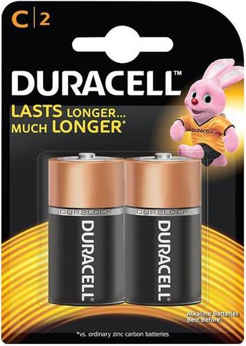 Duracell Alkaline Battery C 2'S With Duralock Technology -2 Pcs