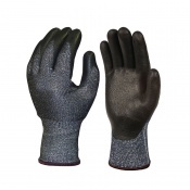 Moulding Gloves - Knitted Nylon 23cm Grey, PU Coating, Heat Resistant, Cut Protection, Durable Grip