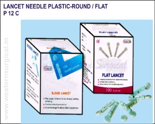 Lancet Needle Plastic-Round / Flat By WESTERN SURGICAL