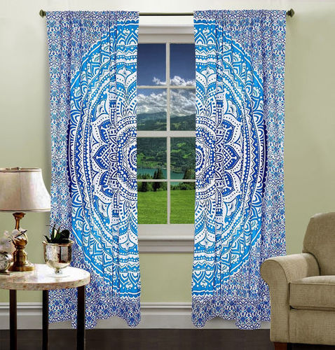 Indian Mandala Ombre Hippie Bohemian Curtain