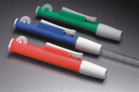 Plastic Pipette Pump - 2ml, 10ml, 25ml | Durable Plastic Material, Red Color, Convenient 12pcs Packaging For Laboratory Use