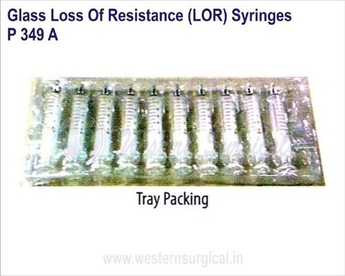 Glass Loss of resistance (LOR) Syringes