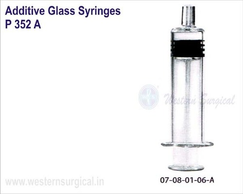 Additive glass syringes