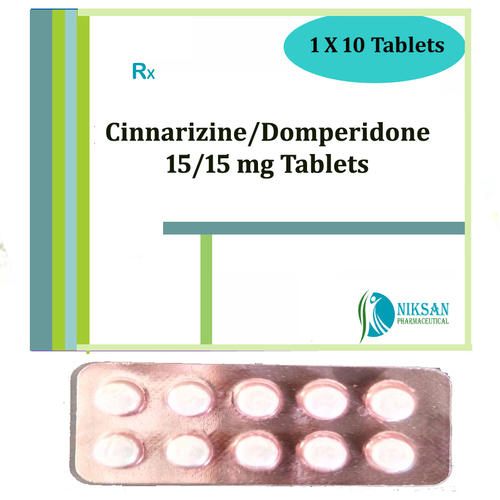 Cinnarizine 15Mg + Domperidone 15 Mg Tablets