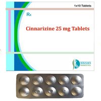 Cinnarizine 25 Mg Tablets General Medicines