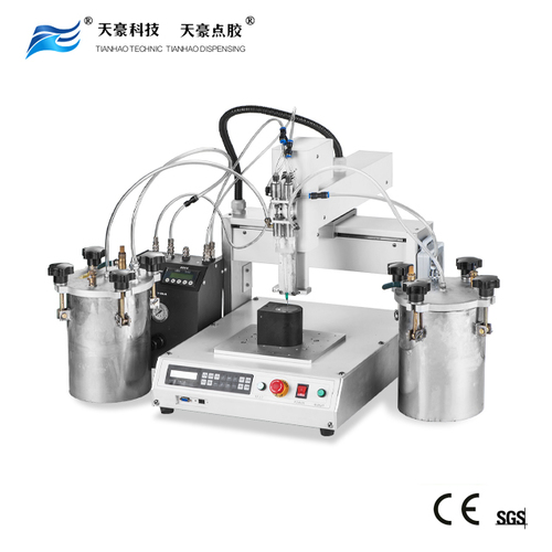 Automatic AB Glue Dispensing Robot - 4 Liter Tank Capacity, High Precision Two Component Dispensing Valve, Low Noise Operation, 1 Year Warranty