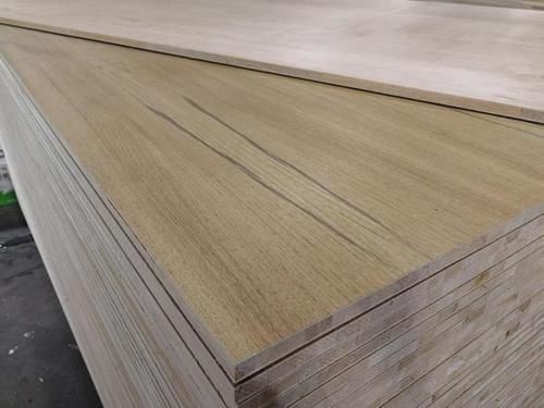 Teak veneer faced blockboard for furniture cabinets