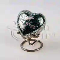 Classic Radiance Brass Metal Heart Token Cremation Urn