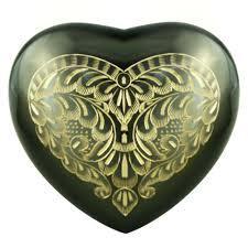 Majestic Brass Token Heart Cremation Urn