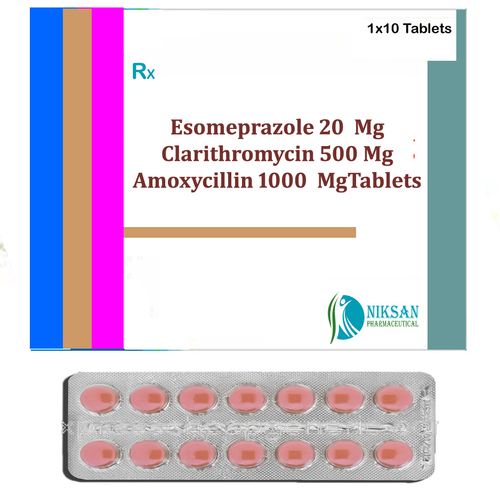 Esomeprazole Clarithromycin Amoxycillin Tablets