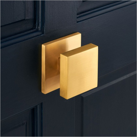 Brass Square Center Cabinet Knob