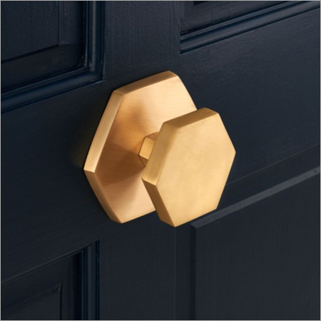 Hexagonal Brass Drawer Knob