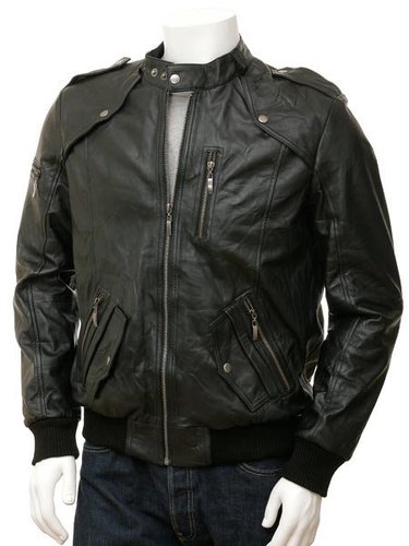 leather sports jacket