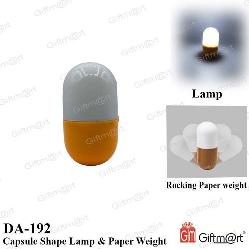 Plastic Capsule Shape Lamp & Paper Weight