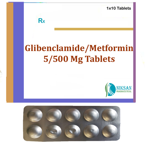 Glibenclamide 5 Mg Metformin 500 Mg Tablets