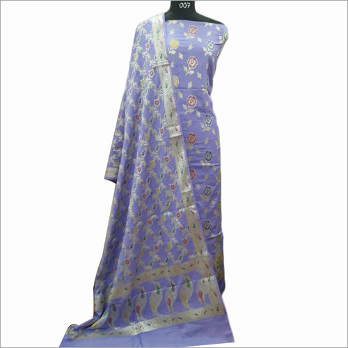 Designer Cotton Light Violet Suit Fabric